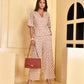 Beige Bagru Style Coord Set