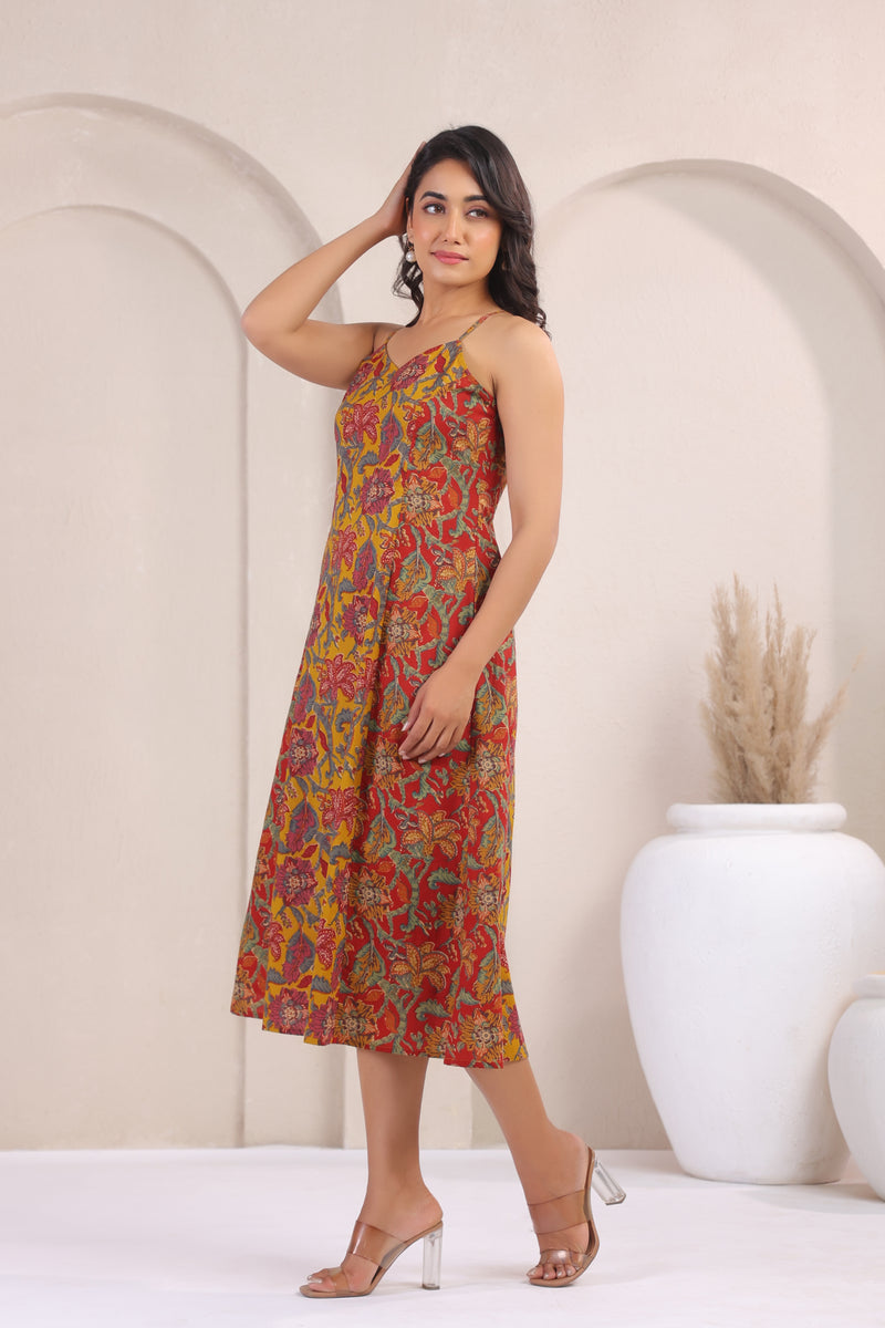 Two prints princess line dress