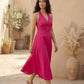Majenta pink cotton Dress