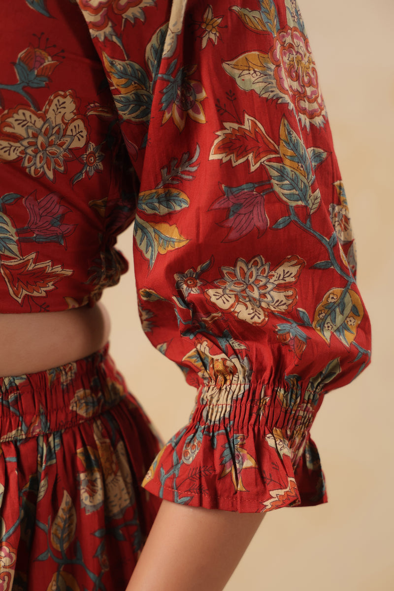 Crop Top and Skirt Set