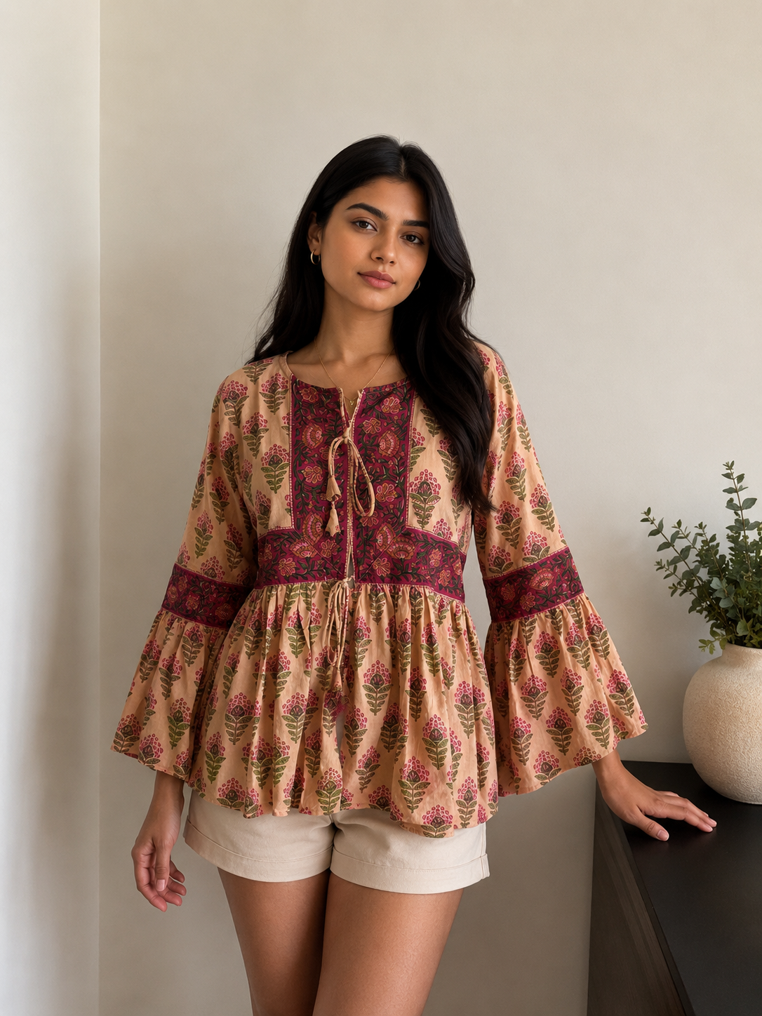 Hand block Printed Top