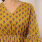 Mustard Flare Sleeve Dress