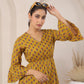 Mustard Flare Sleeve Dress