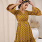 Mustard Flare Sleeve Dress